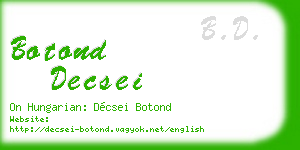 botond decsei business card