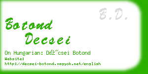 botond decsei business card